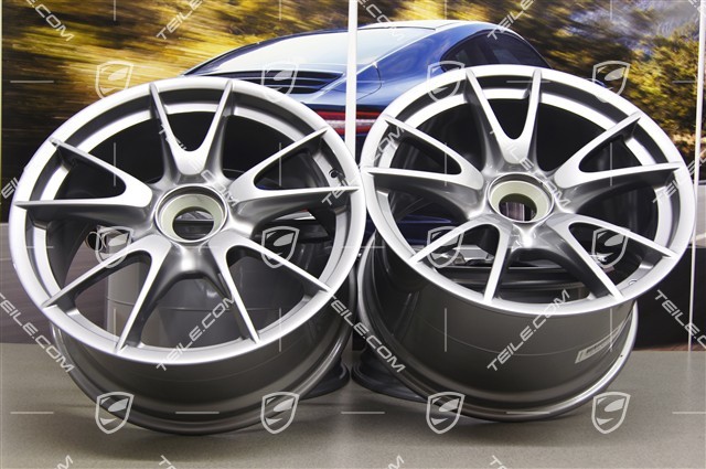 19-inch Rims set GT3RS / GT3RS 4.0, GT-Silber, 9J x 19 ET47 + 12J x 19 ET48
