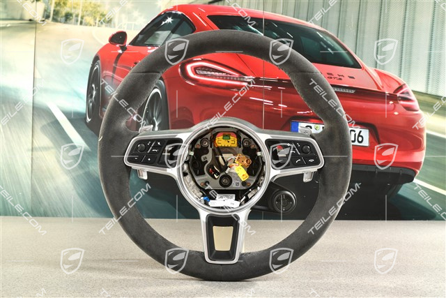 Kierownica multifunkcyjna, trójramienna, podgrzewana, Alcantara czarna / Sport Chrono Paket Plus