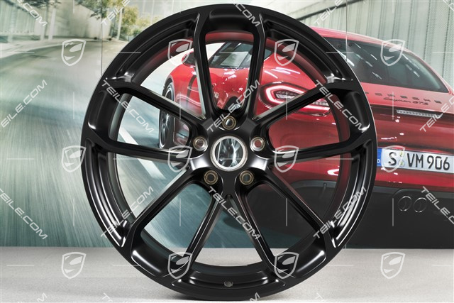 22" Felge GT, Heck, 11,5J x 22 ET52, Schwarz Seidenmatt