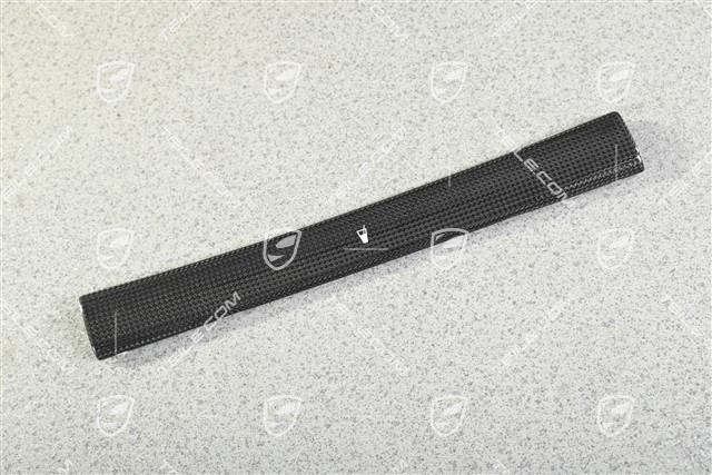 Dashboard / cup holder trim moulding, middle / centre, LHD, Carbon fiber