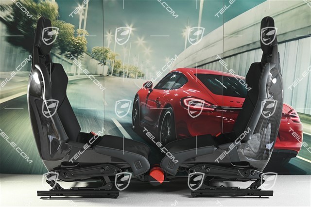 Fotele kubełkowe GT3 / GT3RS, karbonowe, czarny, Weissach RS, komplet, L+R