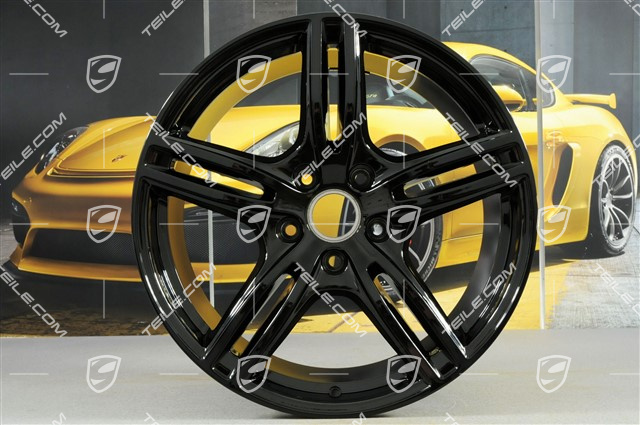 20" Felgensatz Panamera Turbo, 9,5J x 20 ET71 + 11,5J x 20 ET68, schwarz hochglanz
