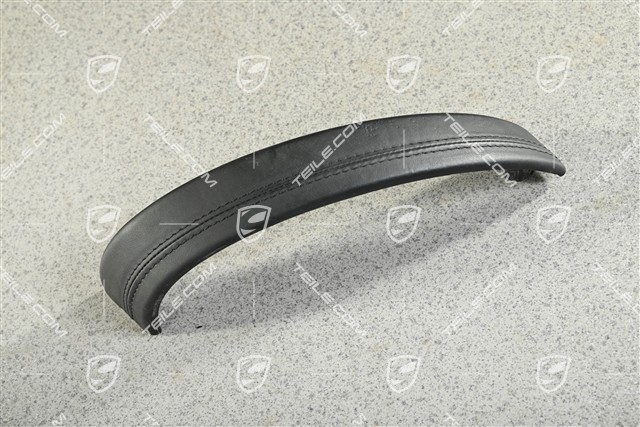 Blende / Abdeckung für Zuziehgriff, Leder, Schwarz, L