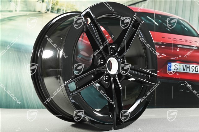 21" Mission E design wheel rim, 9.5J x 21 ET60, black high gloss
