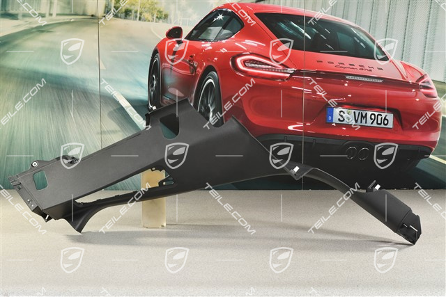 Verkleidung C Säule, hinten, Seitenairbag,  Schwarz, R