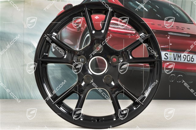 17" Felga Boxster-2, 8J x 17 ET40, czarny wysoki połysk