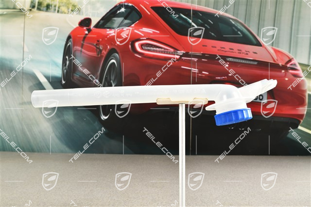 Filler neck for windshield wash system reservoir / tank