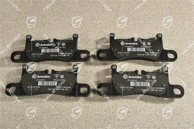 Bremsbelagsatz, 18"/19", Bremssattel in silbern / rot / schwarz , L+R