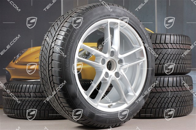 19" Panamera TURBO II Winterräder Satz, Felgen 9J x 19 ET60 + 10J x 19 ET61 + Continental Winterreifen 255/45 R19+285/40 R19, RDK-Sensoren