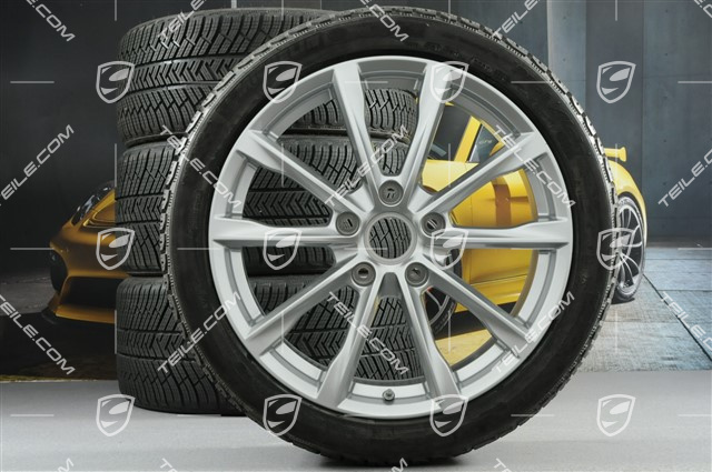 19-inch Boxster S winter wheels set, rims 8J x 19 ET57 + 10J x 19 ET45 + NEW Michelin Pilot Alpin 4 winter tires 235/40 R19 +265/40 R19