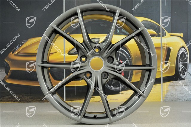 20" Carrera S IV Felgensatz, Felgen 8,5 J x 20 ET49 + 11,5 J x 20 ET76, Platinum-Seidenmatt