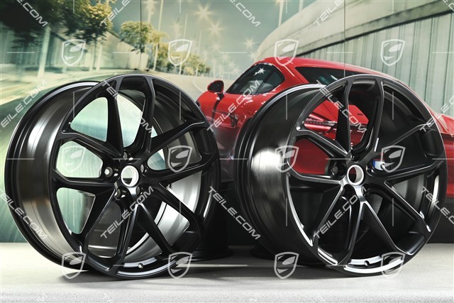 21-inch GT Design, alloy wheels set, 9,5J x 21 ET27 + 10J x 21 ET19, black satin matt