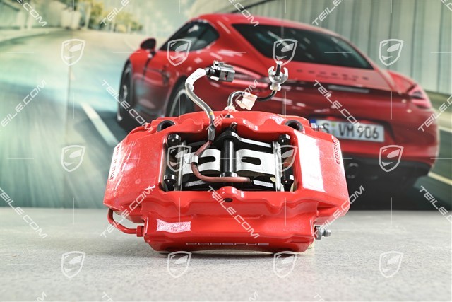 S, Brake Fixed caliper, rear axle, Red, L