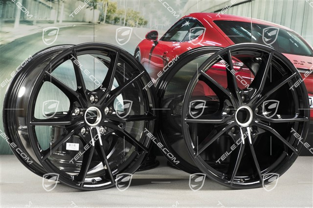 20" Carrera S (IV) Felgensatz, Felgen 8,5 J x 20 ET49 + 11,5 J x 20 ET76, in Schwarz (hochglanz)