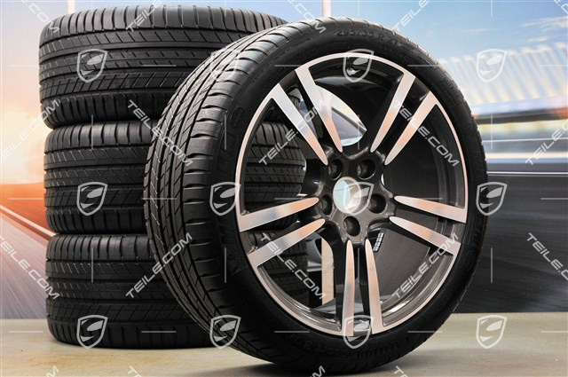 21-inch Turbo II summer wheel set, 4 wheels 10J x 21 ET 50 + 4 tyres 295/35 R 21 107Y XL, with TPMS