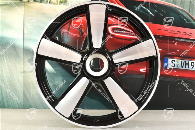 20" Sport Classic Felge, Zentralverschluss, 9,5J x 20 ET44, in Schwarz Hochglanz