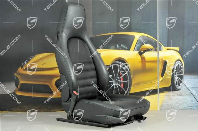 Seat, leatherette, Black, L