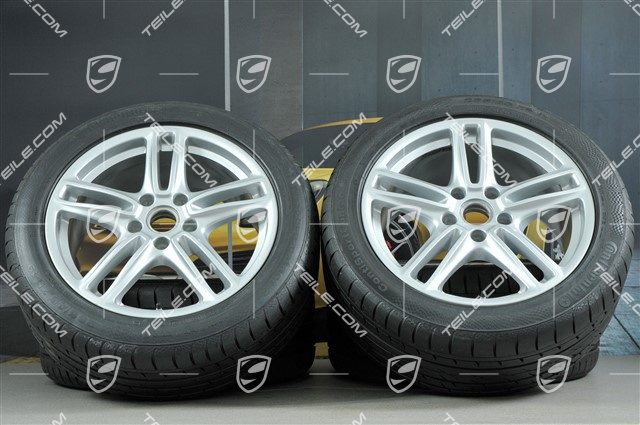 19-inch Panamera Turbo summer wheel set, front 9J x 19 ET60 + rear 10J x 19 ET61 + tyres 255/45 ZR19 + 285/40 ZR19, with TPM