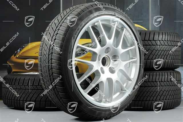20" RS Spyder Winterräder Satz, Felgen 9,5J x 20 ET65 + 10,5J x 20 ET65 + NEUE Winterreifen Continental 255/40 R20 + 285/35 R20, mit RDK Sensoren