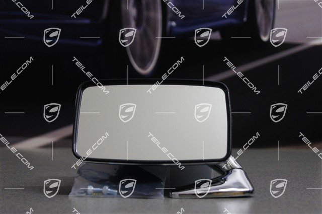 Lusterko zewnętrzne, chromowane, duże, L