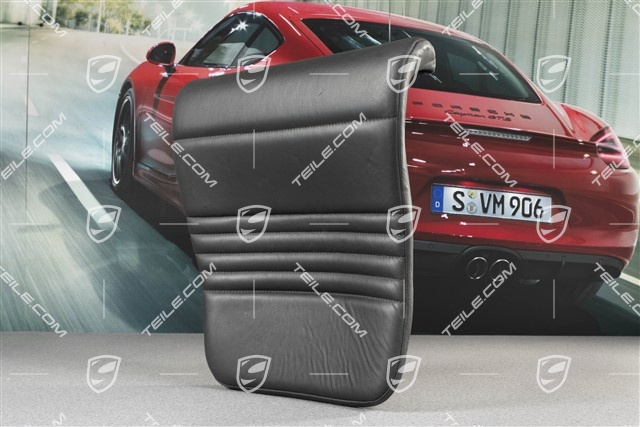 Notsitzkissen, Cabrio, Leder, Schwarz,  L