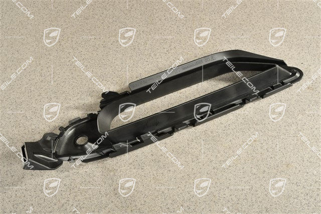 Turbo, Front bumper, side ventilation grille, lower, Black matte, R
