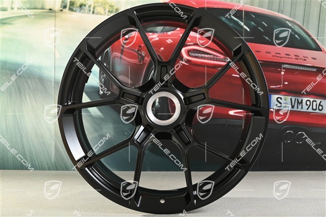 20"+21" GT3 / GT3RS wheel rim set, central lock wheels 9J x 20 ET43 + 11.5J x 21 ET46, suitable for winter use, black silk matt