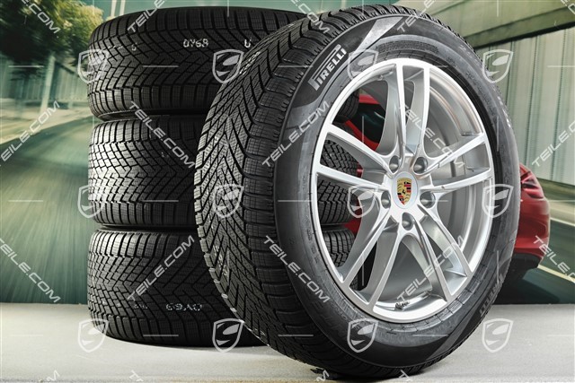 20" koła zimowe Cayenne COUPE Sport, komplet, felgi 9J x 20 ET50 + 10,5J x 20 ET55 + NOWE opony zimowe 255/55 R20 + 295/45 R20, z czujnikami ciśnienia