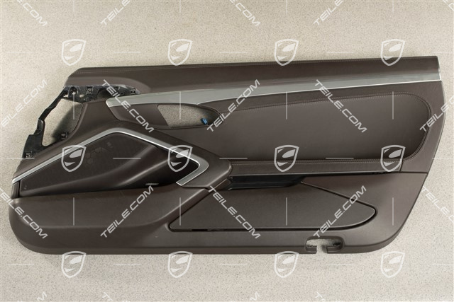 Türverkleidung mit Zierleiste galvanisiert, Leder Espresso, Bose, R