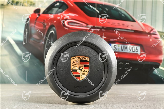 Poduszka bezpieczeństwa / Airbag, kierownicy, czarny/czarny, plastikowy