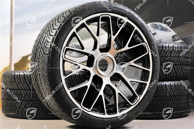 20" Turbo S central locking winter wheel set for Turbo S, wheels 8,5J x 20 ET51 + 11J x 20 ET59 + Michelin Pilot Alpin PA4 winter tyres 245/35 R20+295/30 R20, TPMS