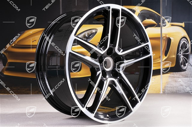 20" Felga "Macan Turbo", 9J x 20 ET26, CMS, czarny wysoki połysk