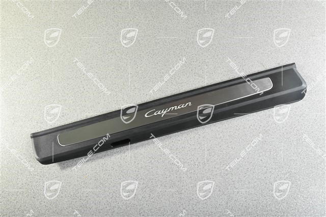 Einstiegleiste, Edelstahl, mit Beleuchtung, mit Schriftzug "Cayman", R