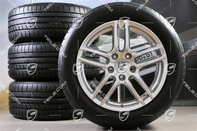 19” Koła letnie Cayenne Turbo, felgi 8,5J x 19 ET59 + NOWE opony letnie Goodyear 265/50 R19, z czujnikami RDK