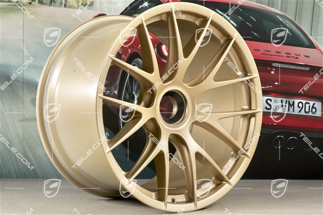 GT2RS / GT3RS Magnesium Felge, Zentralverschluss, 12,5J x 21 ET48, Aurum Metallik