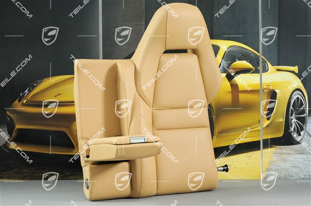 Lehne, heizung luxor beige, mit wappen, schwarz hinten, komplett, L Lehne, heizung luxor beige, mit wappen, schwarz hinten, komplett, L