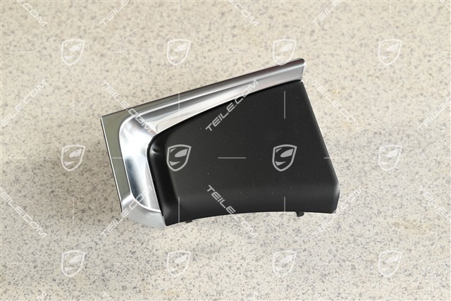 Zierleiste, fahrersaite, Innen, Schwarz / Galvanosilver, L