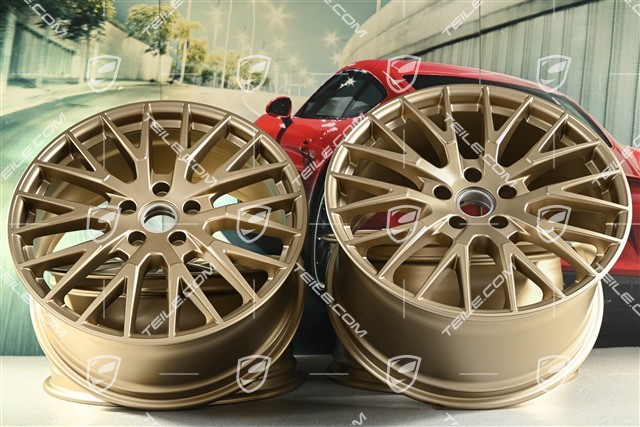 21-inch wheel rim set Panamera Exclusive Design, 9,5J x 21 ET71 + 11,5J x 21 ET69, neodyme