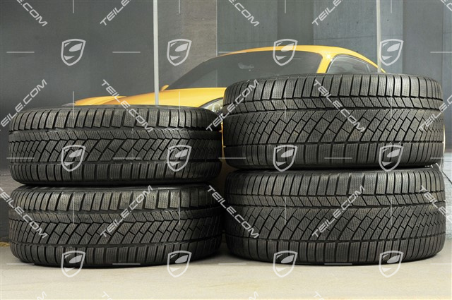19" Winterräder Satz Boxster S, 8J x 19 ET57 + 9,5J x 19 ET45 + NEUE Continental WinterContact Winterreifen 235/40 R19 + 265/40 R19, ohne RDK-Sensoren
