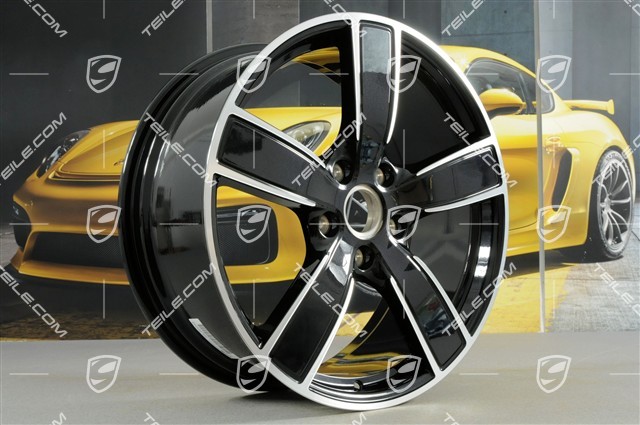 20" Felgensatz Carrera Sport, 8,5J x 20 ET57 + 10,5J x 20 ET51, Tiefschwarz Metallic
