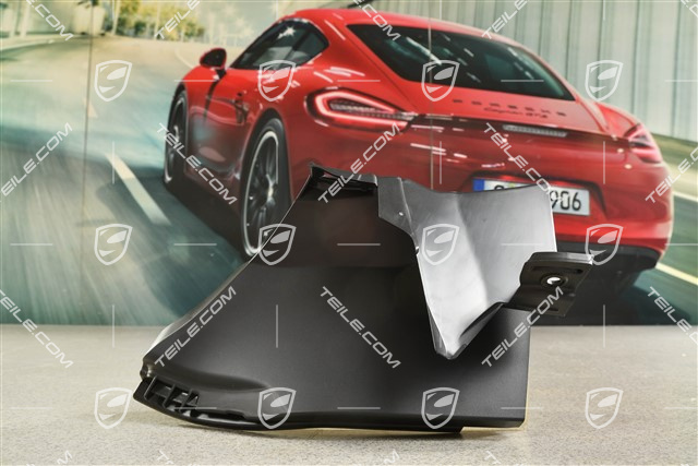 Prowadnica powietrza, czarny mat, dolna, Turbo / GT / Sport Design, R