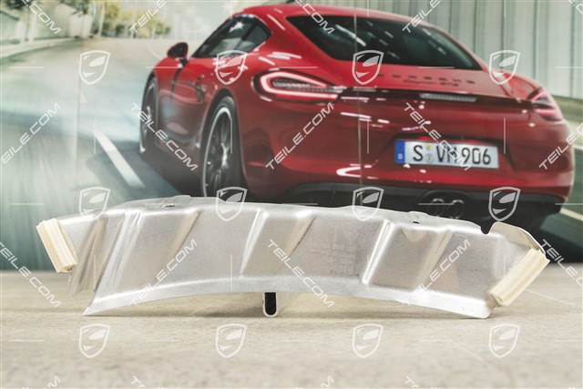 Turbo, Rear bumper Heat protection / heat shield, lower, L