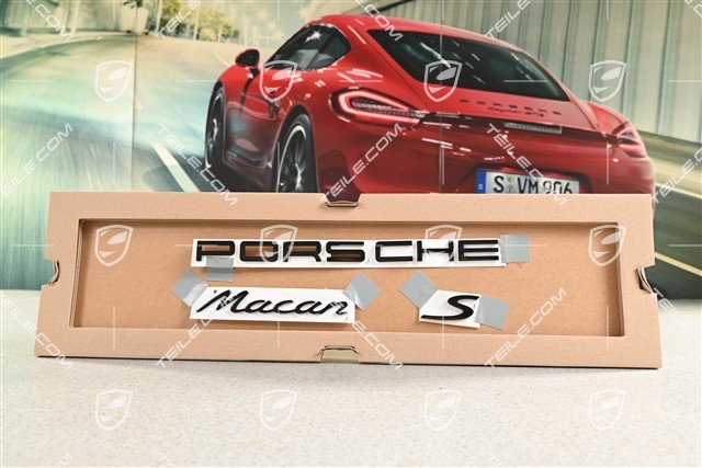 Macan S Badge / Emblem, glossy black