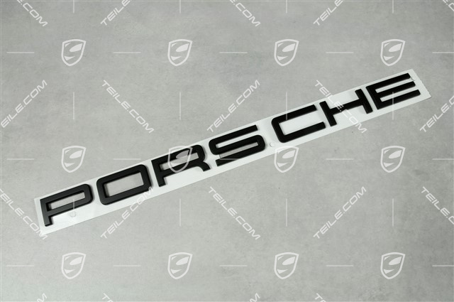 Schriftzug PORSCHE, hinten, Schwarz-Matt