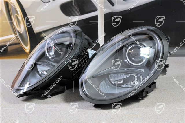 Reflektory Bi-Xenon, czarne osłony wewnętrzne, Turbo/GT3, komplet (L+R)
