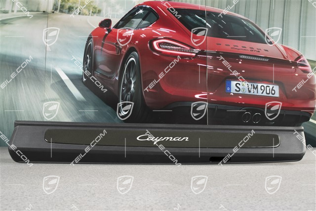 Einstiegleiste, Carbon, mit Schriftzug "Cayman", L