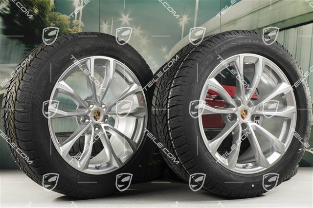19" "Macan Design" Winterräder Satz, Felgen 8,5J x 19 ET21 + 9J x 19 ET21 + NEUE Dunlop SP Winter Sport 4D Winterreifen 235/55 R19 + 255/50 R19, mit RDK-Sensoren