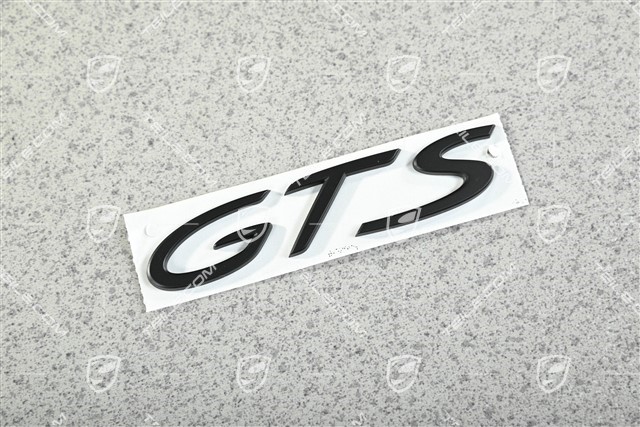 Emblemat / napis "GTS", czarny mat