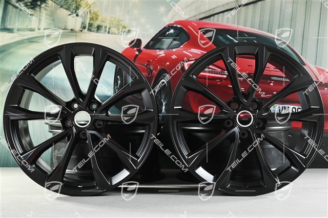 19"-inch alloy wheel set Macan Design, 8,5J x 19 ET21 + 9J x 19 ET21, black satin-matt