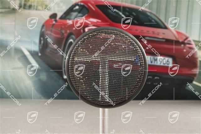 Kratka osłaniająca głośnik wysokotonowy w tapicerce drzwi, czarna, L=R